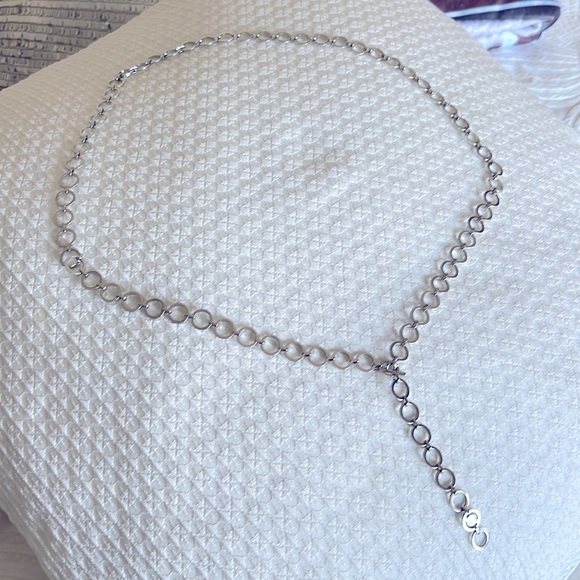 CK Calvin Klein Silver chain belt, adjustable 38 inches - Picture 5 of 17